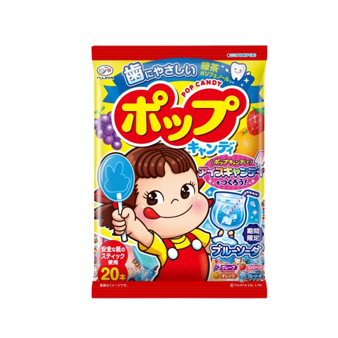 Fujiya Pop Candy Piruletas Sabor a Frutas 128g