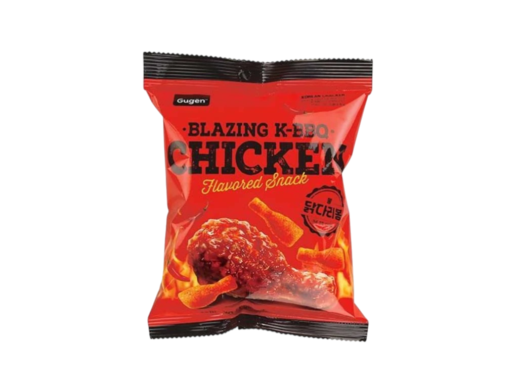 Gogén Blazing K-BBQ Chicken (Snack sabor pollo BBQ coreano picante)