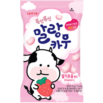 Lotte Malang Cow Strawberry (Snack sabor fresa)