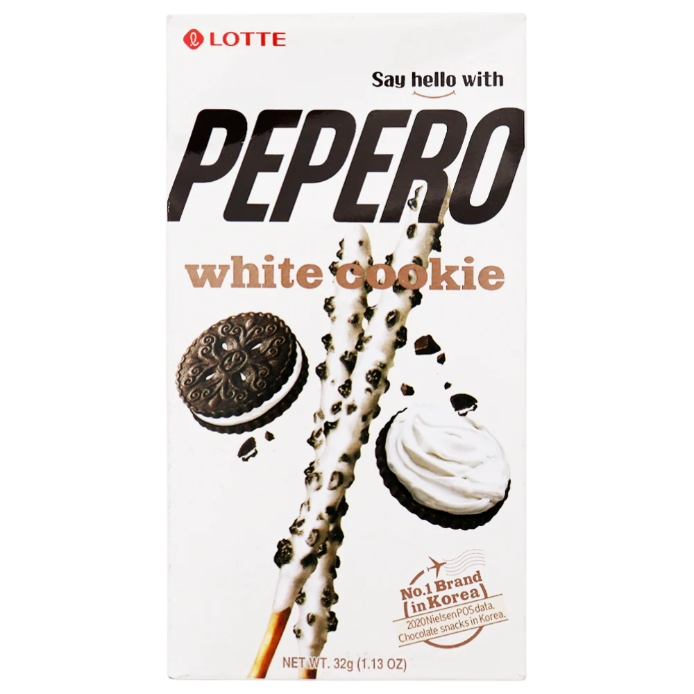 Pepero White Cookie (Palitos con chocolate blanco y trozos de galleta)