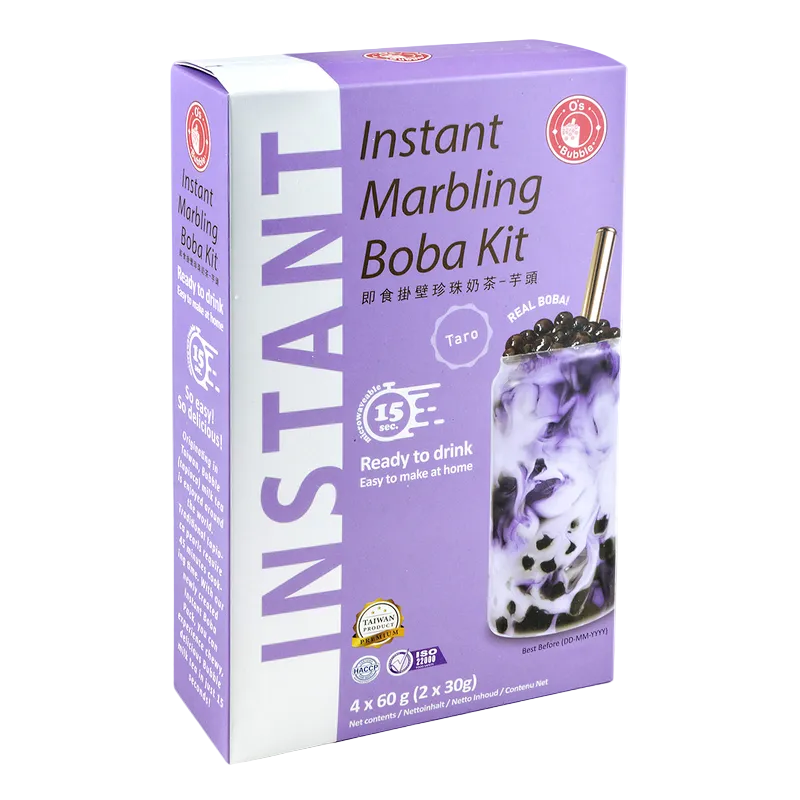 🧋Bubble Tea Set Sabor Taro con Perlas de Tapioca 240g (4x60g (30g+30g))