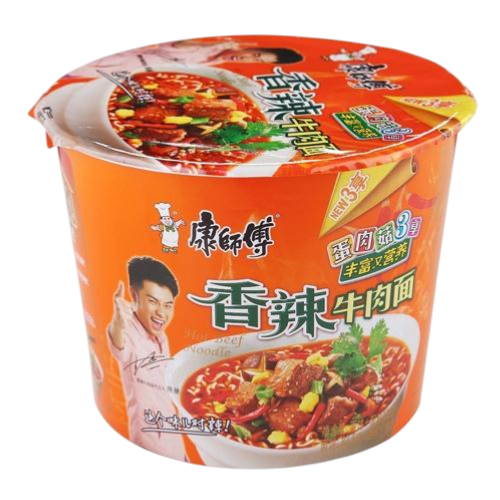KANGSHIFU Fideos con caldo de ternera picante(Cup) 113g