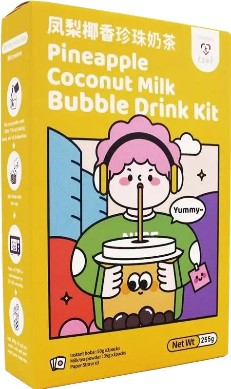 🧋Bubble Tea Kit Sabor Piña y Leche de Coco 255g