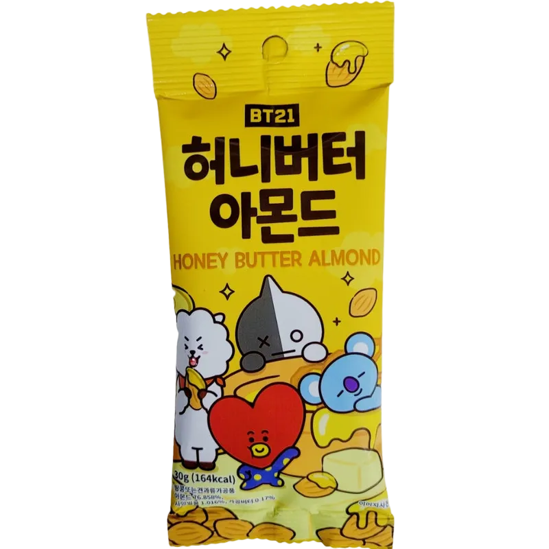 🐝🌰BT21 Snack Almendras Sabor Miel y Mantequilla 30g