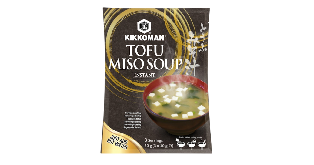 Kikkoman Tofu Miso Soup (Sopa de Miso con Tofu Instantánea, 30 g – 3 porciones)