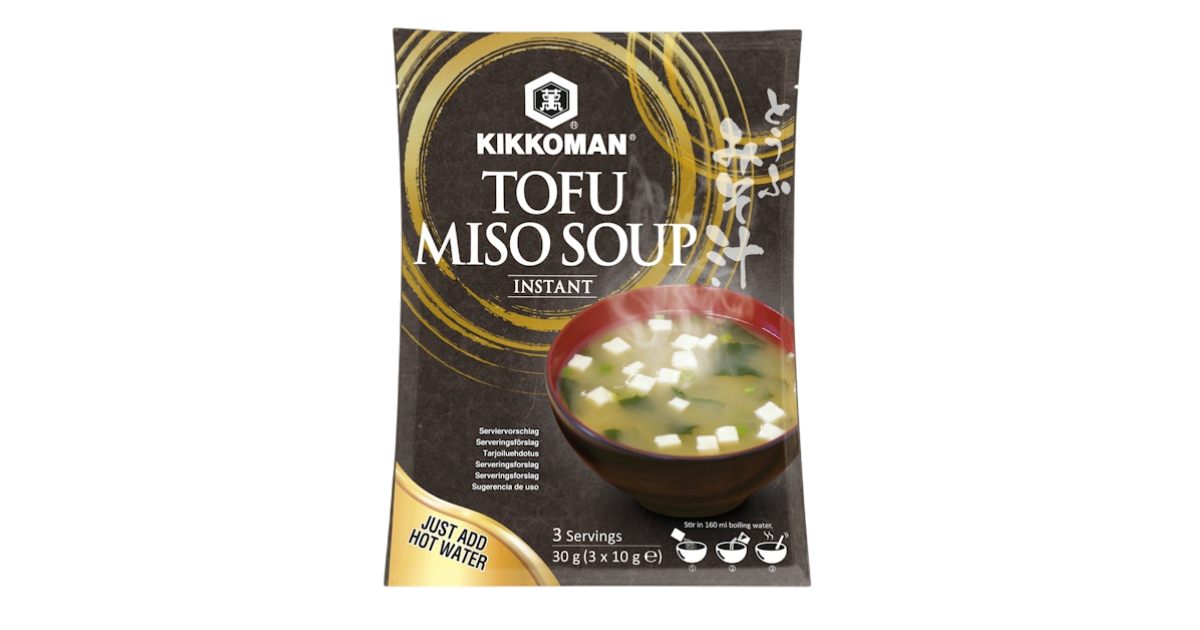 Kikkoman Tofu Miso Soup (Sopa de Miso con Tofu Instantánea, 30 g – 3 porciones)