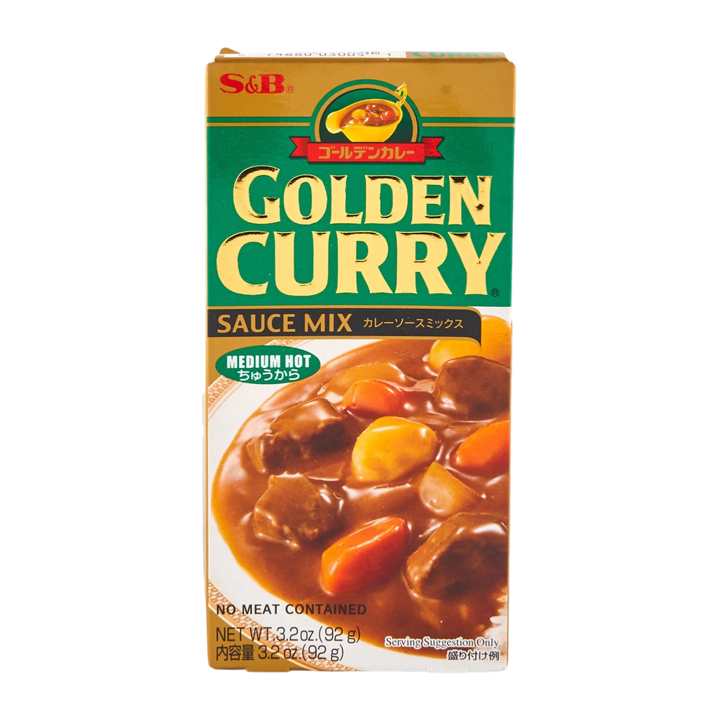 S&B Golden Curry (Mezcla para Salsa de Curry Japonés, Medium Hot, 92 g)