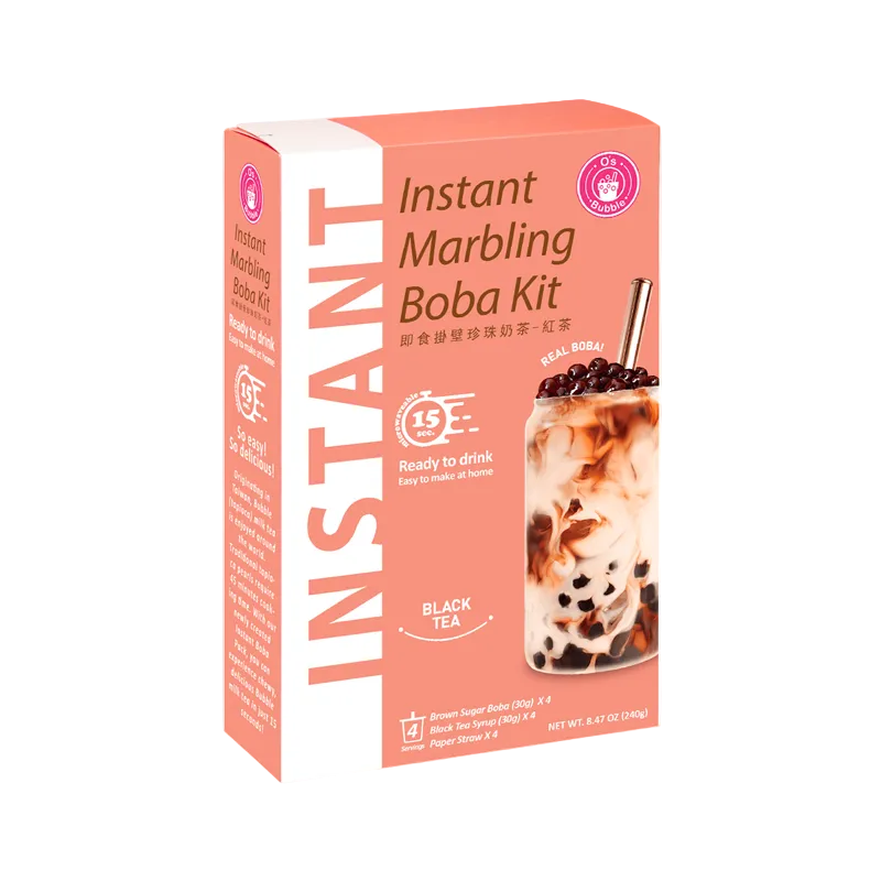 🧋Bubble Tea Set Sabor Té Negro con Bolas de Tapioca 240g (4x60g (30g+30g))