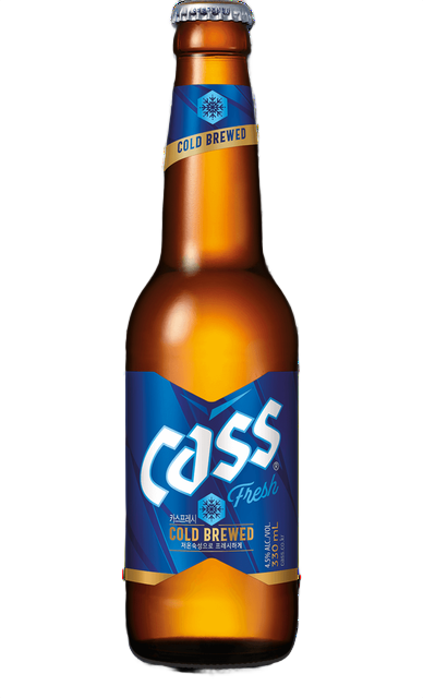 Cerveza Cass Fresh Elaborado en Frío 330ml Alc. 4.5% Vol.