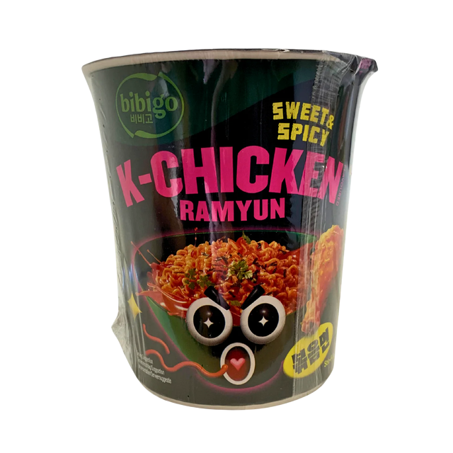 🍜🔥 Bibigo K-Chicken Ramyun – Dulce y Picante 98g