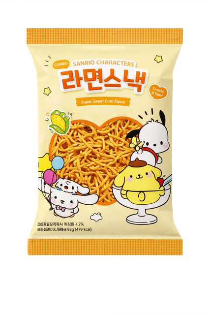 Measty Sanrio Characters Crispy Ramen Snack Super Sweet Corn Flavor 92g