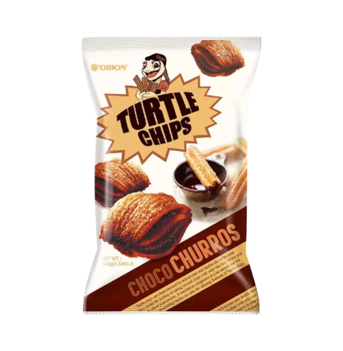 Orion Turtle Chips Choco Churros 160g