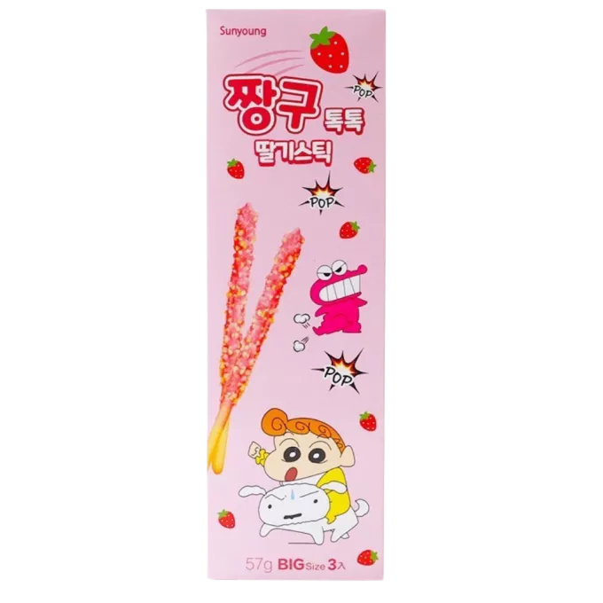 JOEN Palitos de galleta sabor fresa con caramelo explosivo  54g CN