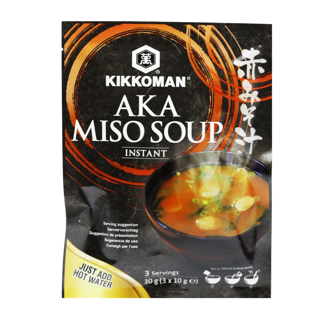 🍜🔥 Kikkoman Aka Miso Soup – Sopa Instantánea de Miso Rojo (3 porciones)