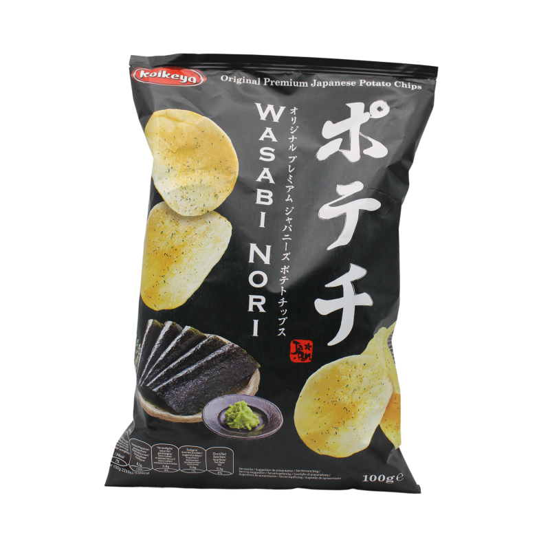 KOIKEYA ORIGINAL PREMIUM JAPANESE POTATO CHIPS WASABI NORI FLAVOR 100g