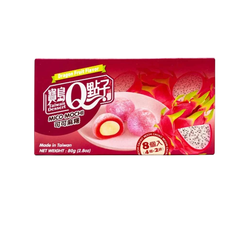 TW Q Mico Mochi Dragon Fruit Flavor 80g