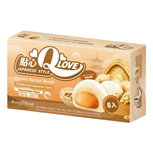 🥜🤍 Q LOVE Mochi Japonés – Relleno de Mantequilla de Maní 🤍🍡