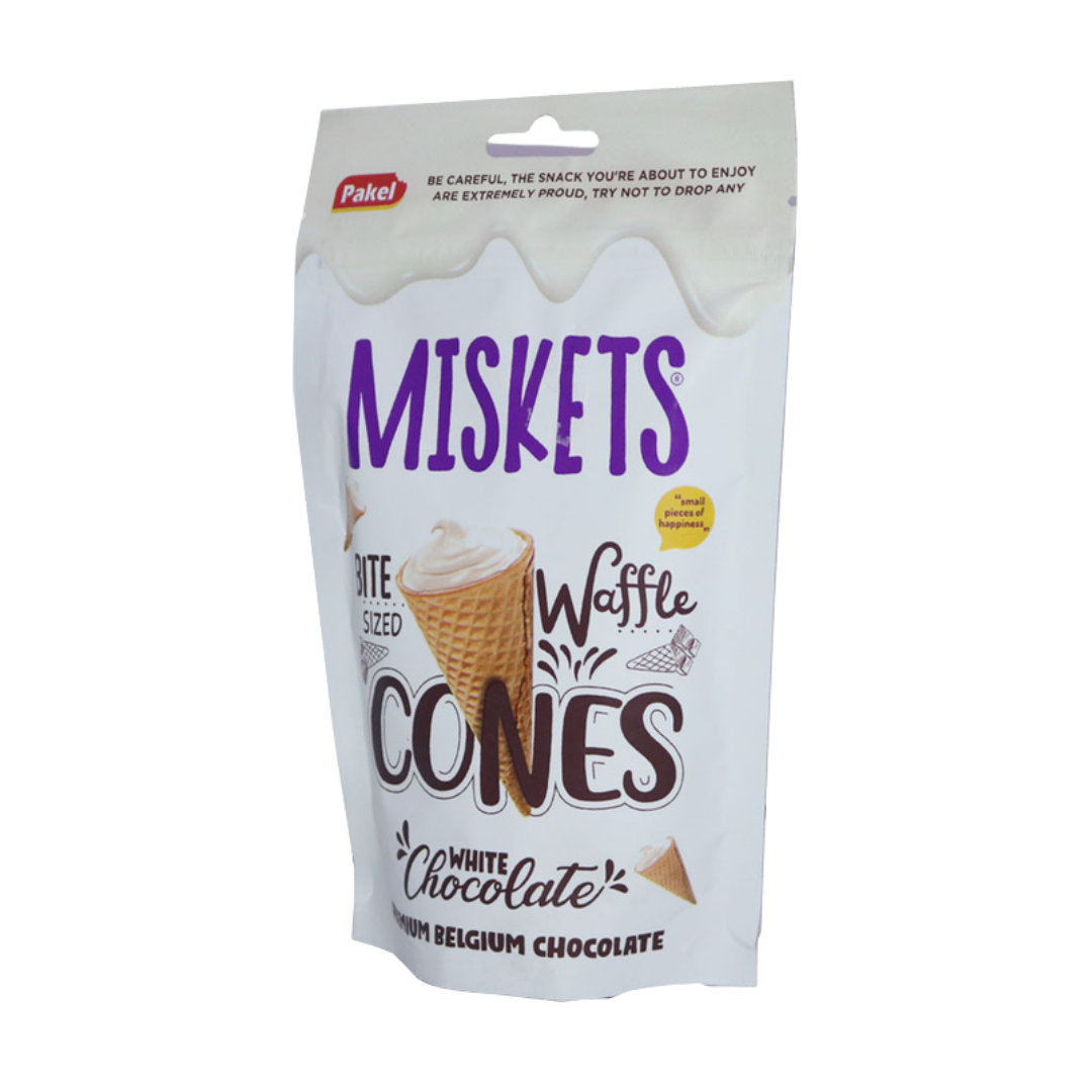 Miskets White Chocolate Bite Waffle Sized Cones 70g