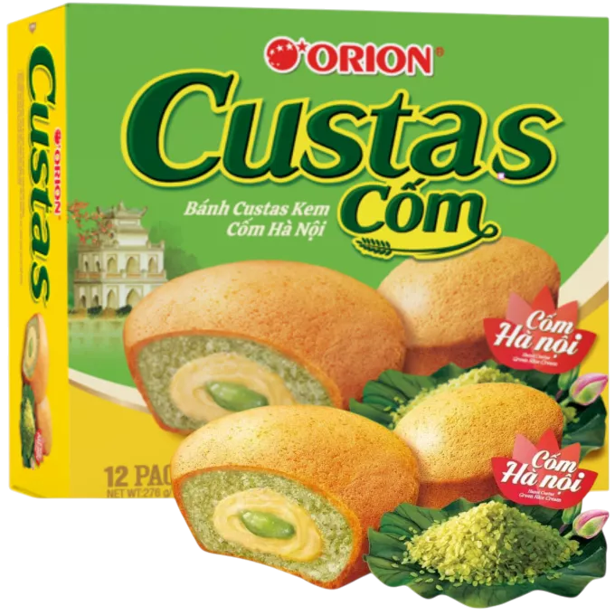 ORION Bizcocho relleno de crema sabor a arroz verde 276g VN
