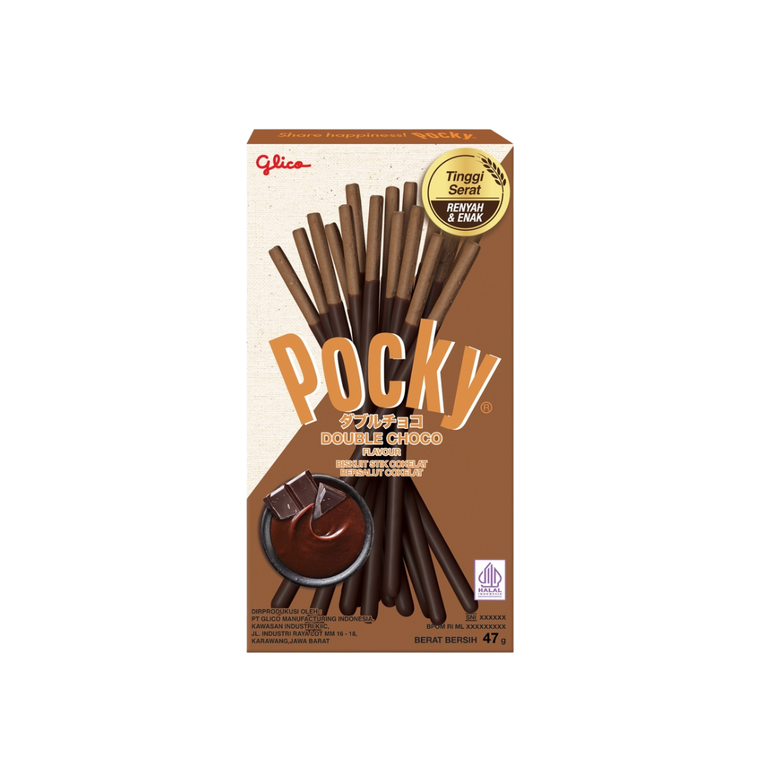 🤎 Pocky Double Choco – Doble Chocolate, Doble Sabor 47g🤎