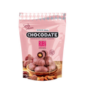 CHOCODATE Dátil Relleno de Almendra Recubierto con Chocolate Ruby Belga 90g