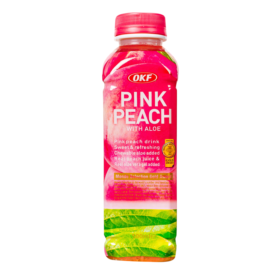 OKF Bebida Sabor Melocotón Rosa Con Aloe 500ml