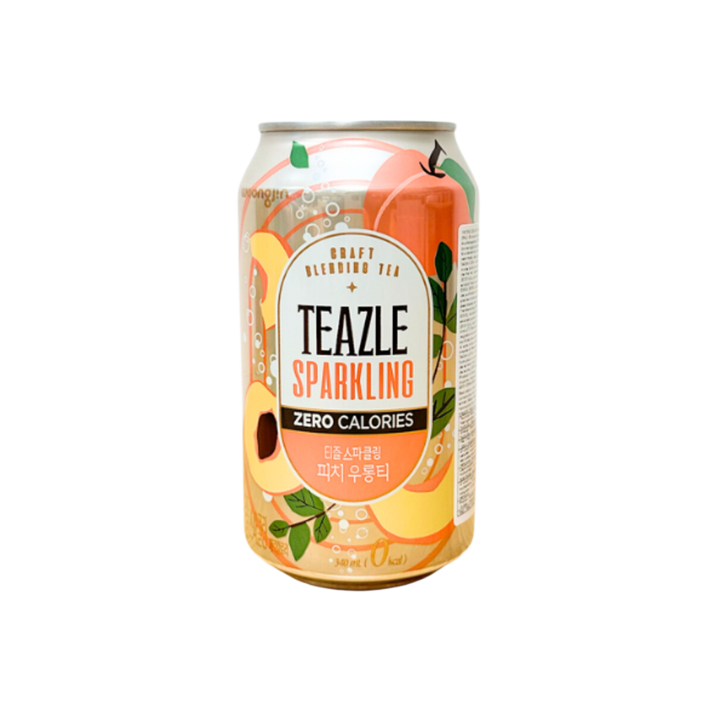 WOONGJIN TEAZLE Bebida Refrescante Sabor Melocotón Cero Azúcar 340ml