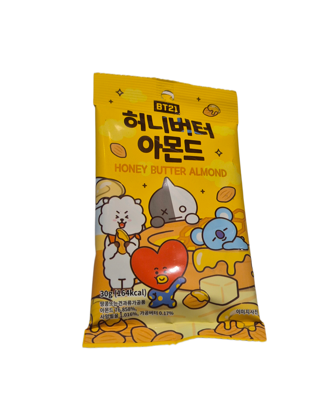 BT21 Almendras sabor Mantequilla y Miel 30g