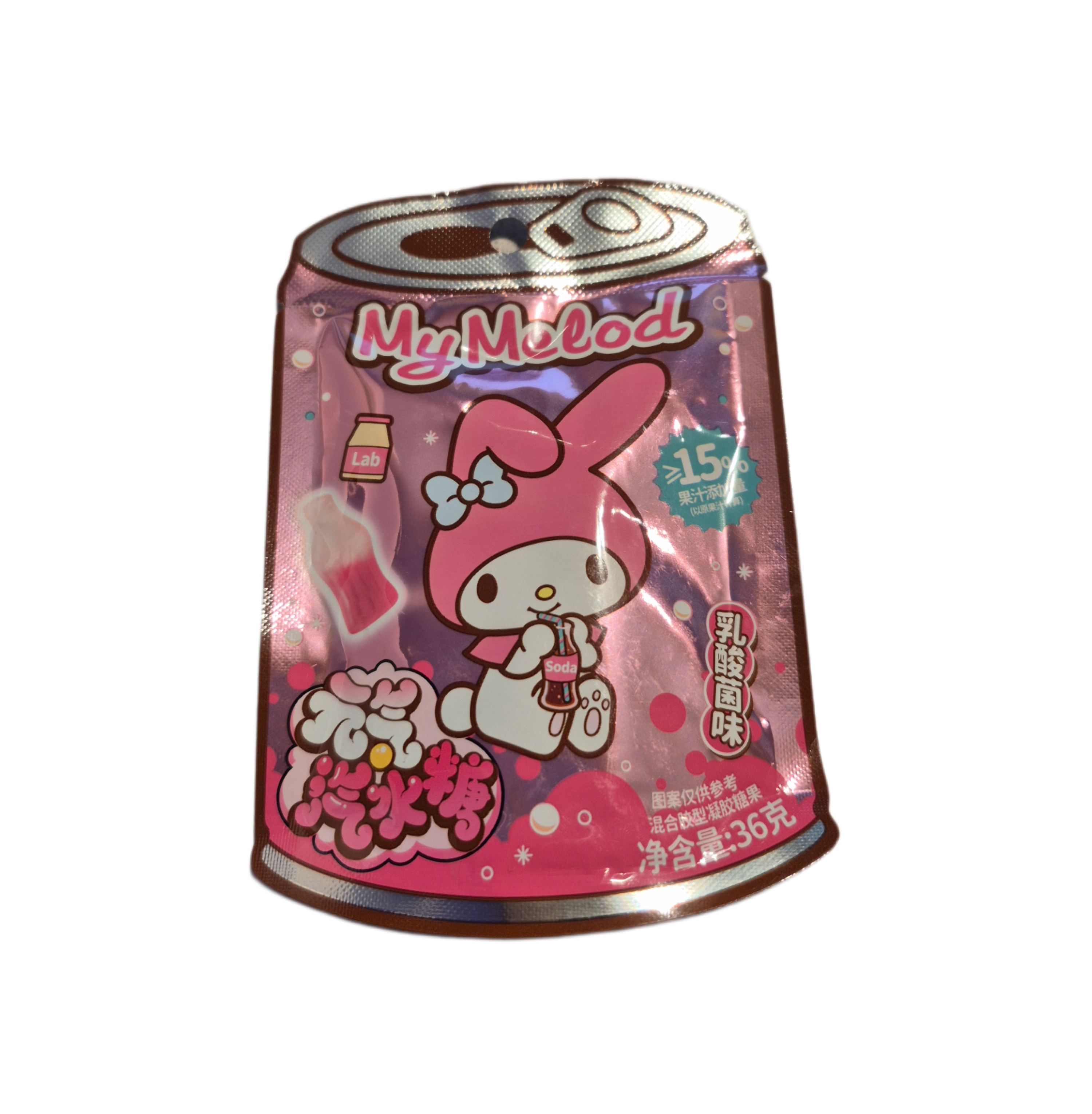 QUANJI My Melody gominolas sabor soda y yogurt 36g