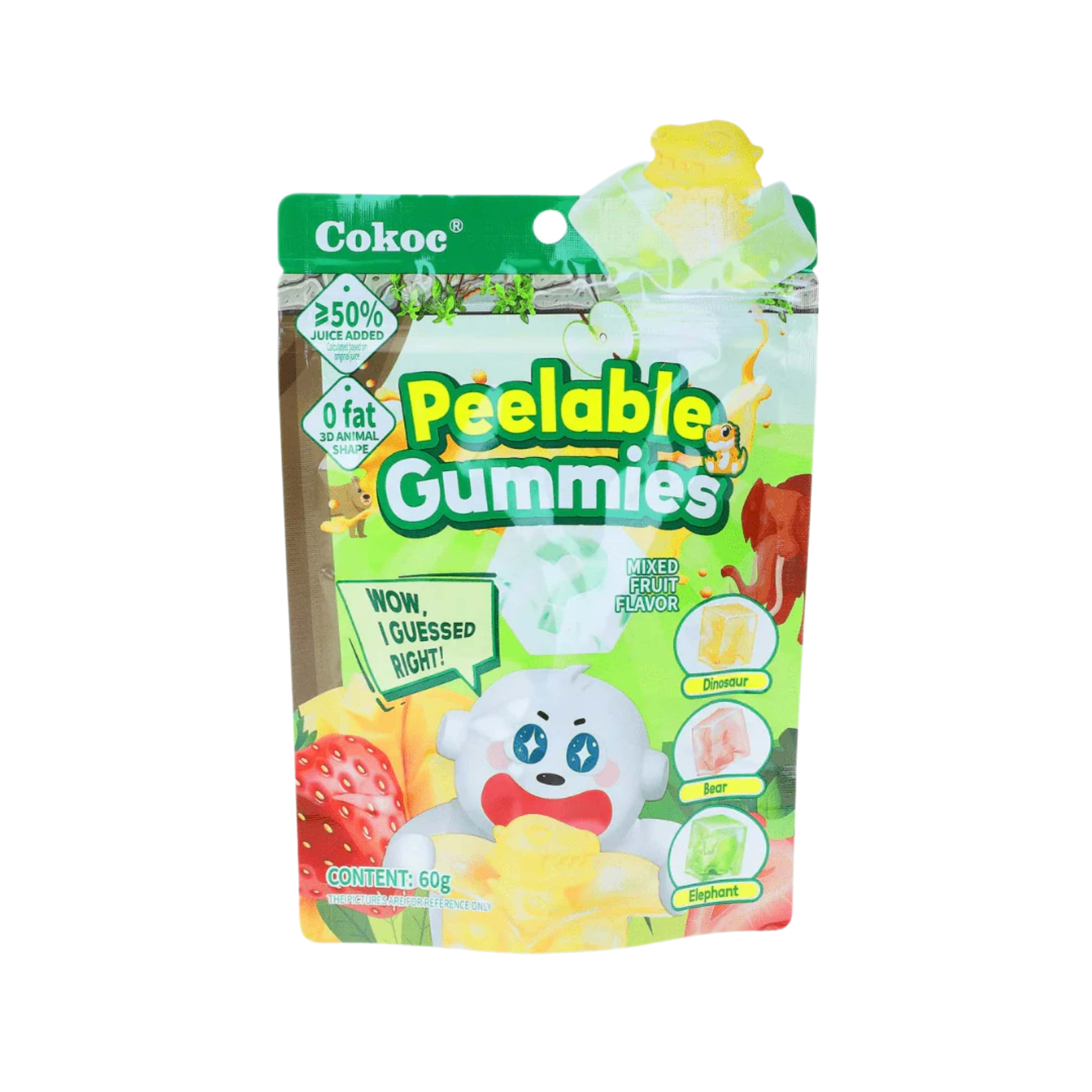 Cokoc Gominolas sabor mixto fruta 3D Animal 60g