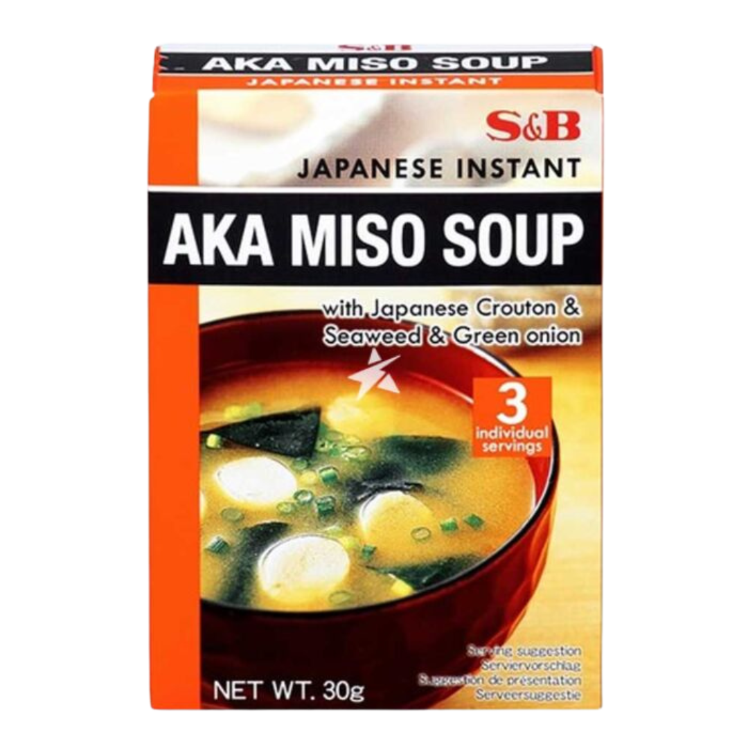 🍜🔥 S&B Aka Miso Soup – Sopa Instantánea de Miso Rojo (3 porciones)