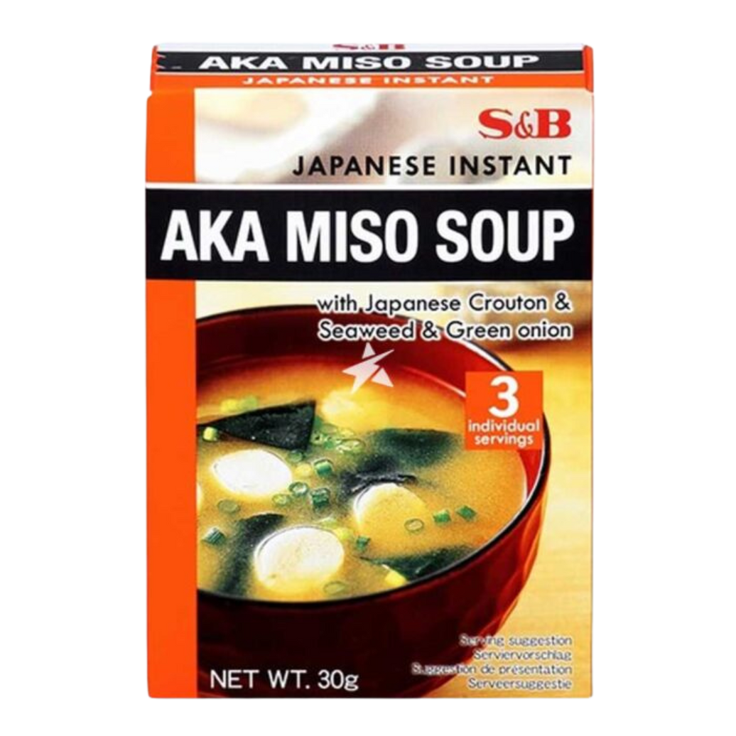 🍜🔥 S&B Aka Miso Soup – Sopa Instantánea de Miso Rojo (3 porciones)