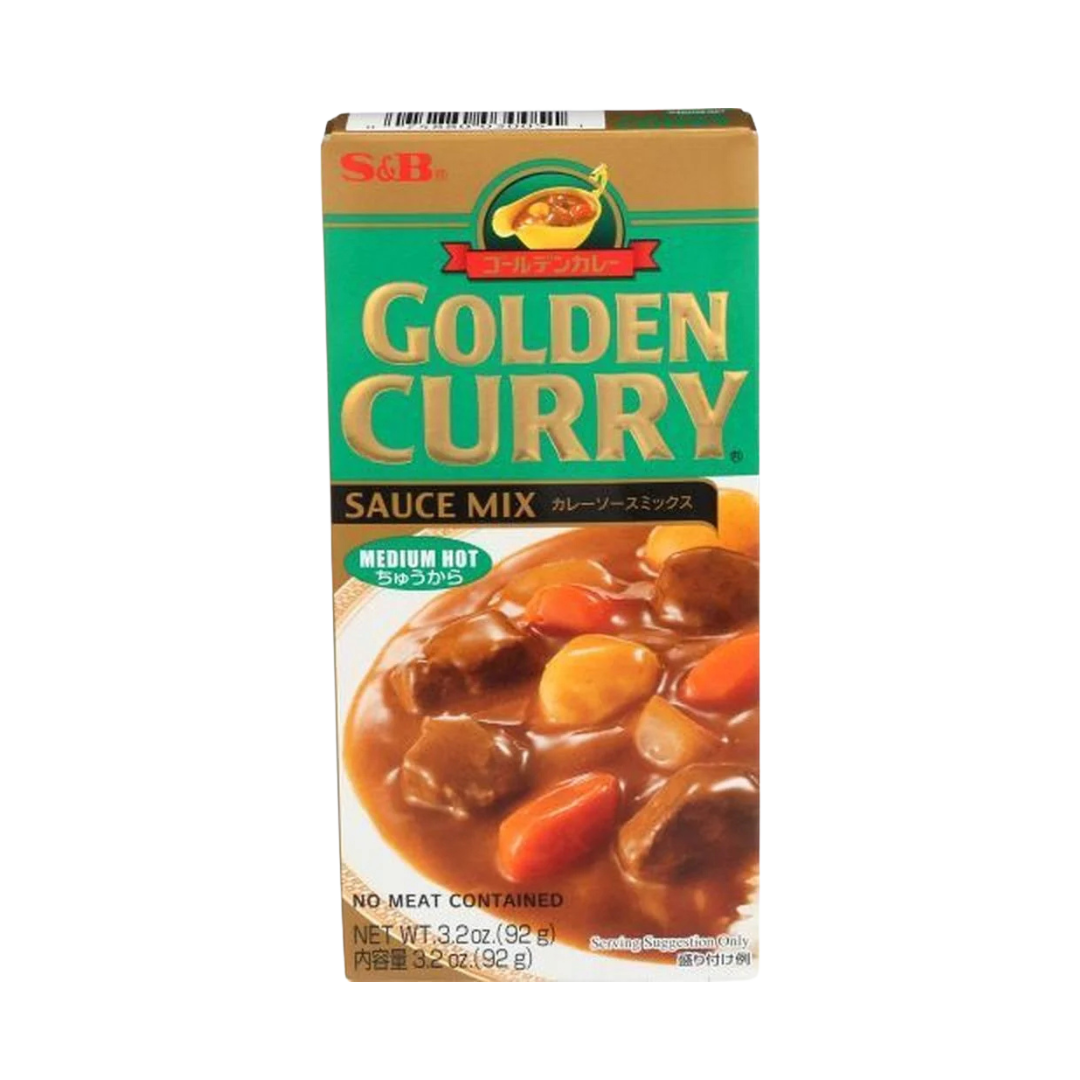 🍛🔥 S&B Golden Curry Medium Hot – Mezcla de Salsa para Curry Japonés (92 g)