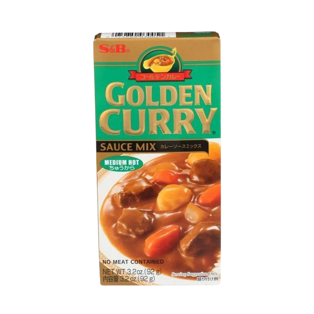 🍛🔥 S&B Golden Curry Medium Hot – Mezcla de Salsa para Curry Japonés (92 g)