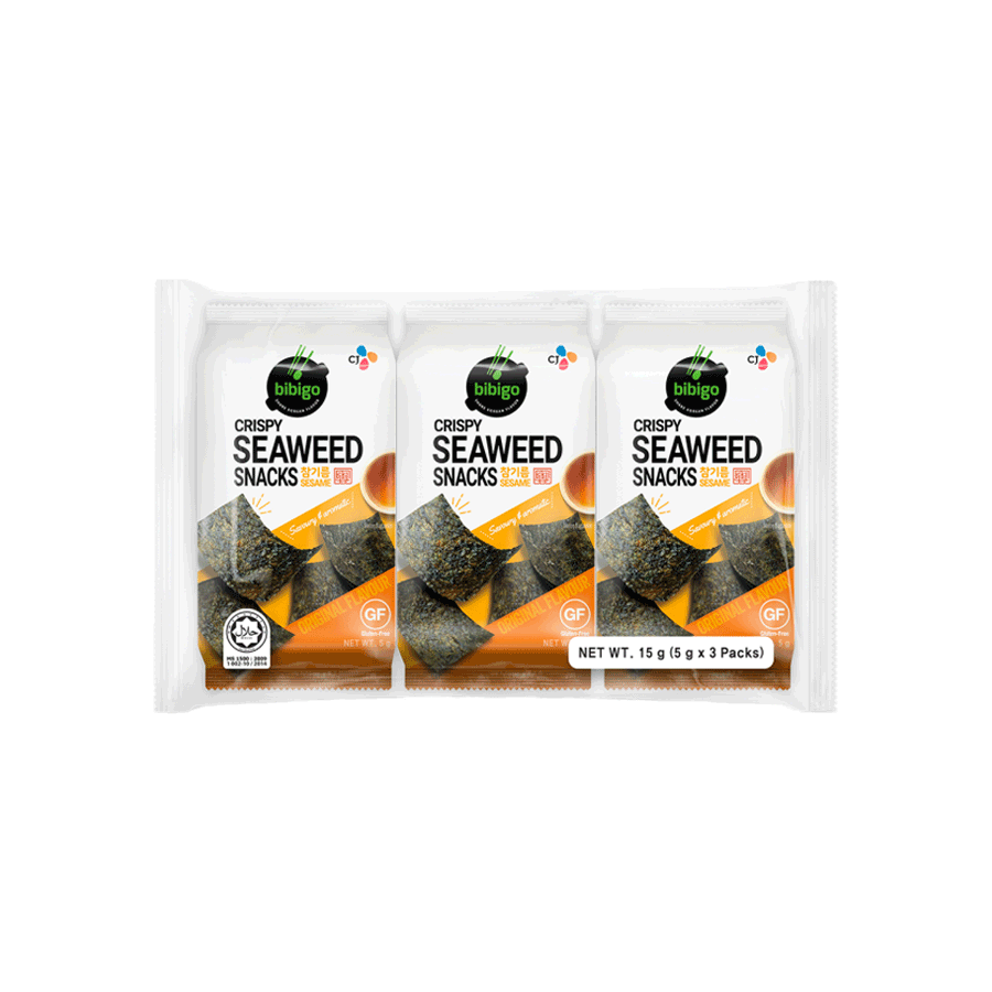Bibigo Crispy Seaweed – Sésamo (Pack 3 x 5 g)