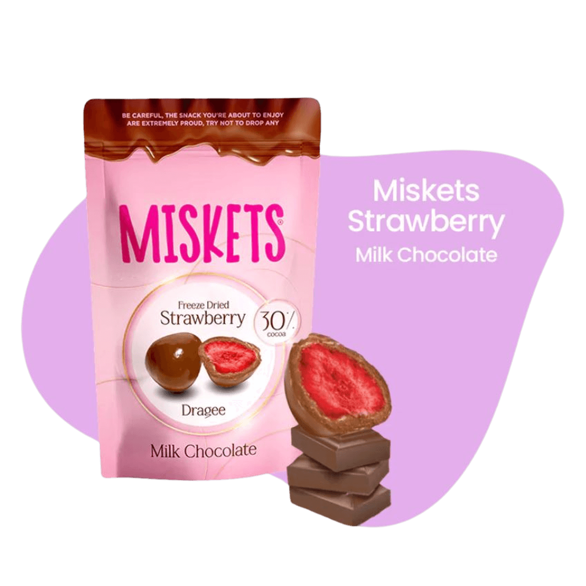 TR Miskets MilkChocolate Coated Strawberry 80g