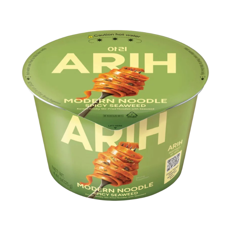 ARIH  – Fideos salteados sabor ahumado y algas sabor original 125g