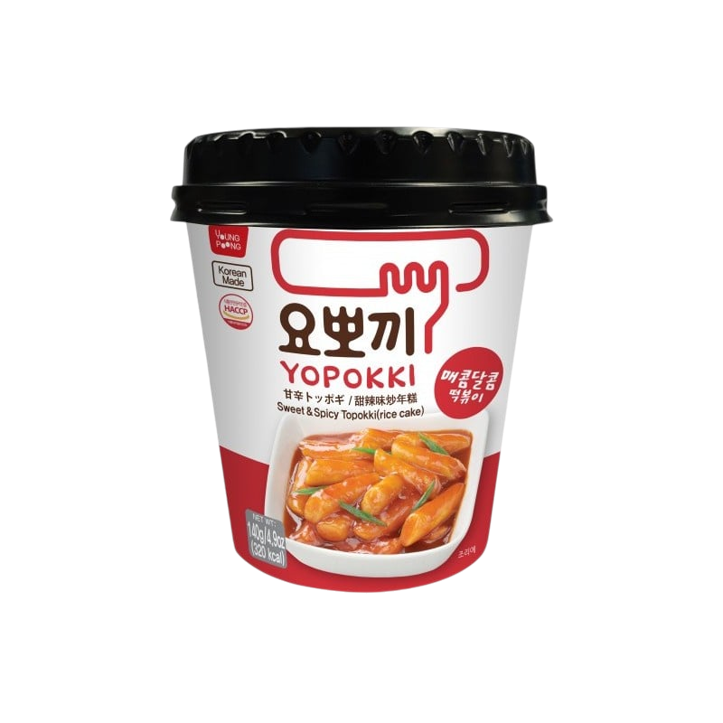 KR Yopokki Pastel de arroz dulce y Picante Cup 140g