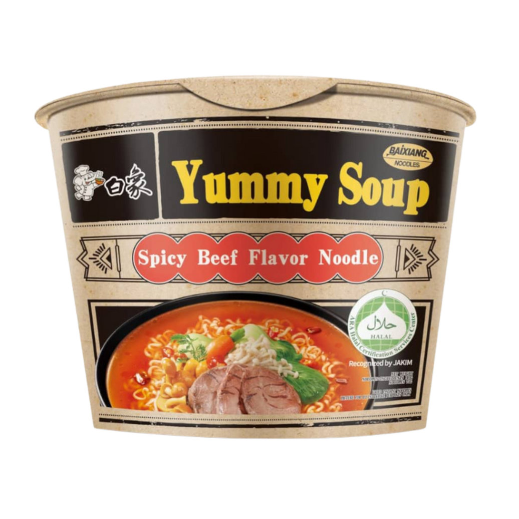 YUMMY SOUP SPICY BEEF FLAVOR NOODLES 102g
